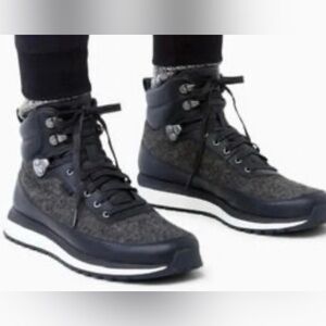 Vintage Roots Black Grey Athleisure Classic hiking Leather fabric Sneakers 11